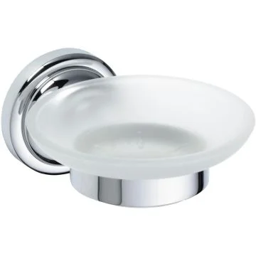 Bemeta Retro Savoniera din sticla cu suport cromat