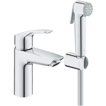 Baterie lavoar cu dus igienic Grohe Eurosmart, crom