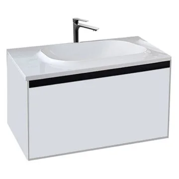 Set mobilier baie (masca cu 1 sertar si lavoar) Kolpa San Pandora 75x54xH41 cm, alb