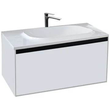 Set mobilier baie (masca cu 1 sertar si lavoar) Kolpa San Pandora 110x54xH41 cm, alb