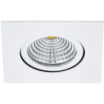 Eglo Saliceto Spot incastrat patrat 1x6W, orientabil, lumina neutra, alb