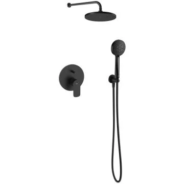 Sistem dus incastrat fara termostat Roca Cala, negru mat