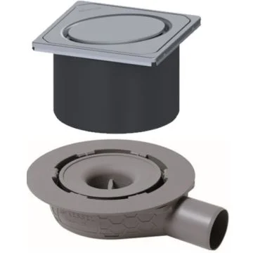 Set promo Sifon de dus Kessel System 125 Premium cu capac de inox