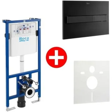 Roca Duplo Set promo Rezervor WC incastrat cu cadru, clapeta de actionare si izolare fonica
