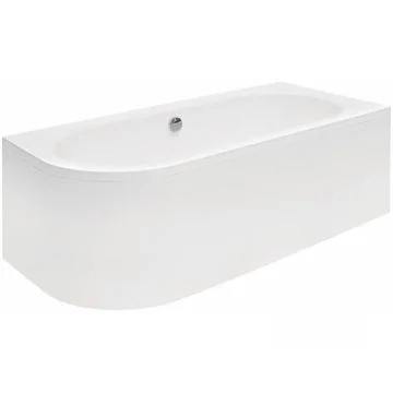 Cada baie pe colt semirotunda asimetrica Besco Avita acril 160x75 cm, varianta dreapta