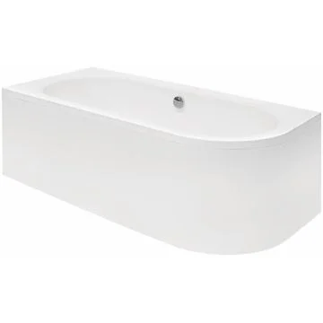 Cada baie pe colt semirotunda asimetrica Besco Avita acril 180x80 cm, varianta stanga