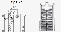 Calorifere (radiatoare) tip 22