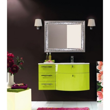 Set mobilier baie complet Arthema Vanity Twist 106x50xH54 cm, verde deschis