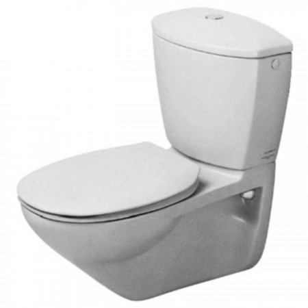 Vas WC suspendat Duravit Duraplus Practica-Cascade 37x65 cm evacuare orizontala