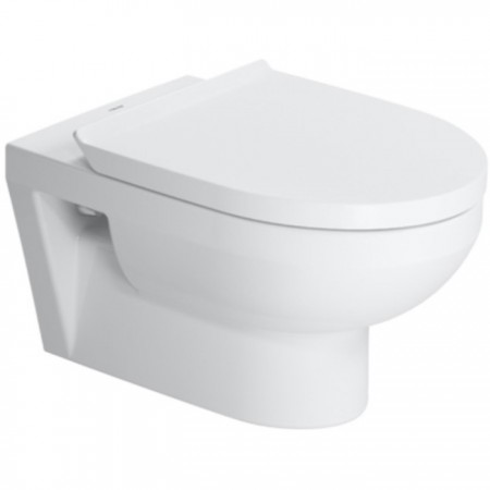 Set Vas WC suspendat cu capac soft close Duravit Durastyle Rimless 37x54 cm evacuare orizontala