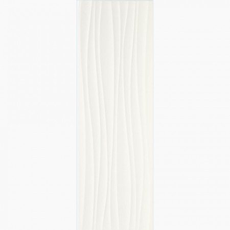 Faianta baie / bucatarie alba 25x76 cm, Marazzi Absolute White Struttura Twist 3D Satinato