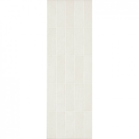 Faianta baie / bucatarie alba 25x76 cm, Marazzi Chalk Butter Struttura Brick 3D