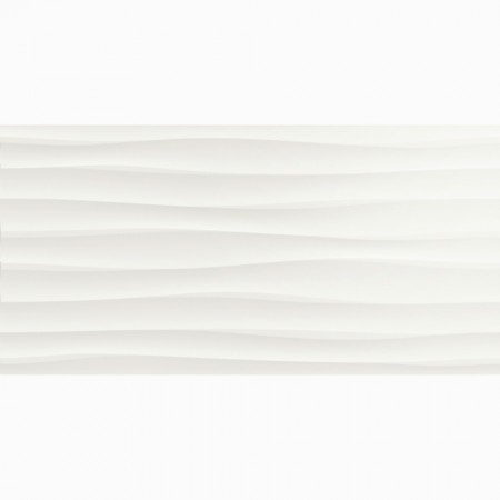 Faianta baie / bucatarie rectificata alba 30x60 cm, Marazzi Color Code Bianco Struttura Move 3D Satinato