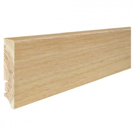 Barlinek P78 Plinta parchet lemn furniruit 8 cm, crem (stejar lacuit)