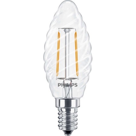 Philips Bec cu LED 2.3W, forma lumanare, filament retro, E14, lumina calda