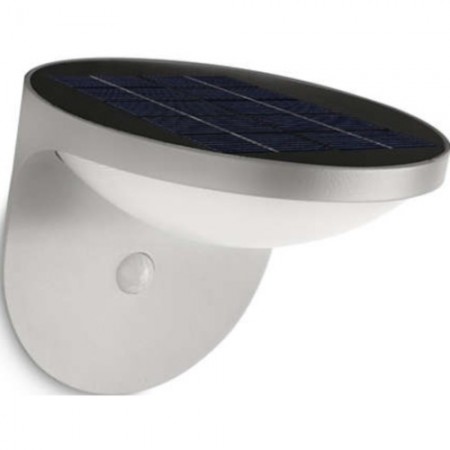 Philips Dusk Aplica 1x1W, cu senzor si panou solar, gri, Ø17 cm