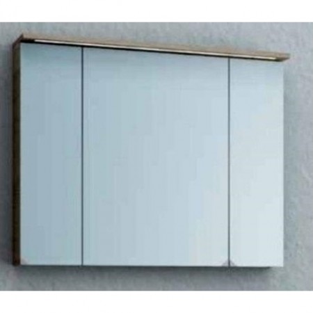 KolpaSan Tara Dulap suspendat cu oglinda si iluminare LED, 90x12xH71 cm, maro inchis (aspect lemn)