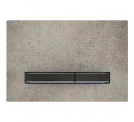 Geberit Sigma50 Clapeta de actionare dual-flush, aspect beton/negru cromat (aspect beton)