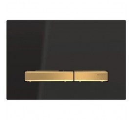Geberit Sigma50 Clapeta de actionare dual-flush, negru/auriu
