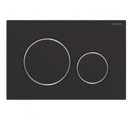 Geberit Sigma20 Clapeta de actionare WC dual-flush, negru/crom lucios Easy-to-Clean