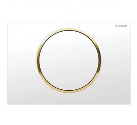 Geberit Sigma10 Clapeta de actionare WC, functie Start&Stop, alb/auriu