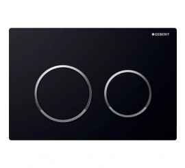 Geberit Omega20 Clapeta de actionare WC dual-flush, negru/crom lucios
