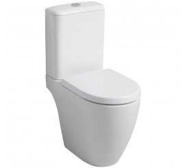 Set Vas WC pe pardoseala cu rezervoar aparent Geberit iCon Rimfree 35x64 cm evacuare orizontala sau verticala