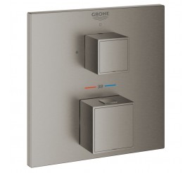 Grohe Grohtherm Cube Baterie dus cu termostat incastrata, 1 iesire, antracit mat (brushed hard graphite)