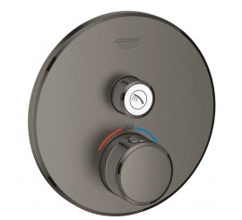 Grohe Grohtherm SmartControl Baterie dus cu termostat si 1 iesire, rotunda, antracit mat (brushed hard graphite)