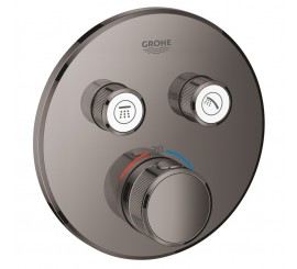 Grohe Grohtherm SmartControl Baterie dus cu termostat si 2 iesiri, rotunda, antracit (hard graphite)