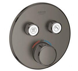 Grohe Grohtherm SmartControl Baterie dus cu termostat si 2 iesiri, rotunda, antracit mat (brushed hard graphite)