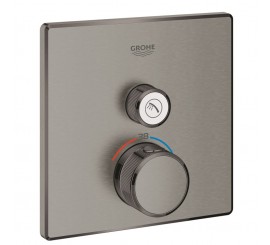 Grohe Grohtherm SmartControl Baterie dus cu termostat si 1 iesire, patrata, antracit mat (brushed hard graphite)