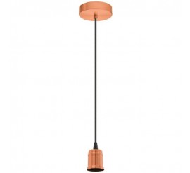 Eglo Yorth Pendul 1x60W, Ø10 cm, cupru mat (brushed copper)