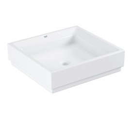 Lavoar baie pe blat Grohe Cube Ceramic 50x47 cm, tratament PureGuard