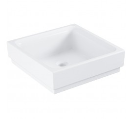 Lavoar baie pe blat, patrat Grohe Cube Ceramic 40x40 cm, tratament PureGuard