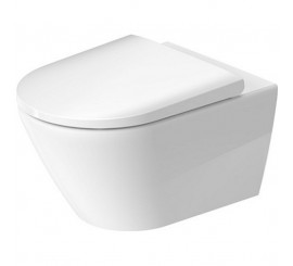 Set Vas WC suspendat cu capac soft close Duravit D-Neo Rimless 36x54 cm evacuare orizontala