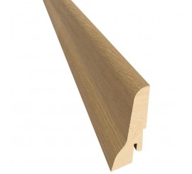 Kahrs Plinta parchet lemn furniruit 6 cm, crem (stejar lacuit mat)