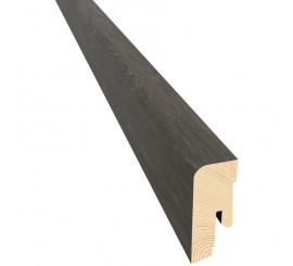 Kahrs Plinta parchet lemn infoliat 4 cm, gri inchis (piatra amaro)