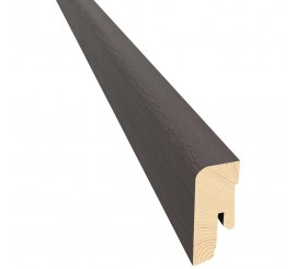 Kahrs Plinta parchet lemn infoliat 4 cm, negru (stejar calder)