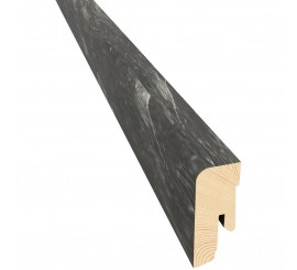 Kahrs Plinta parchet lemn infoliat 4 cm, gri inchis (piatra talung)