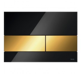 Tece Square Clapeta de actionare Wc Dual-Flush, negru/auriu