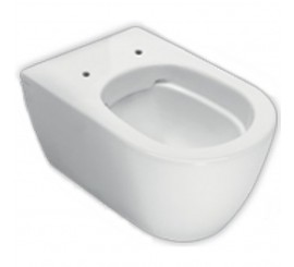 Vas WC suspendat Hatria Fusion Compact Alchemy Rimless 35x48 cm evacuare orizontala, alb mat