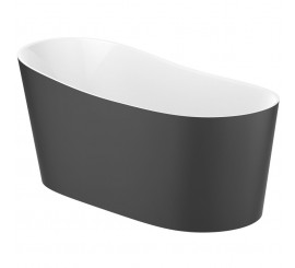 Cada freestanding ovala Roca Maui compozit 150x70 cm, alb/negru