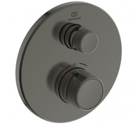 Ideal Standard CeraTherm Navigo Baterie dus cu termostat si 1 iesire Ø16 cm, gri inchis (magnetic grey PVD)