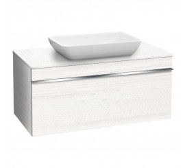 Villeroy & Boch Venticello Vanity Masca lavoar baie dreapta 75x50xH43 cm, alb (aspect lemn)