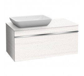 Villeroy & Boch Venticello Vanity Masca lavoar baie stanga 95x50xH43 cm, alb (aspect lemn)