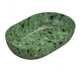 Lavoar baie pe blat, verde, oval Globo T-Edge 60x41 cm