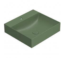 Lavoar baie pe blat, verde deschis mat Globo T-Edge 50x47 cm