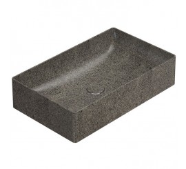 Lavoar baie pe blat, gri Globo T-Edge 61x37 cm, (peperino grigio)