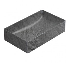 Lavoar baie pe blat, gri Globo T-Edge 61x37 cm, (striato grigio)